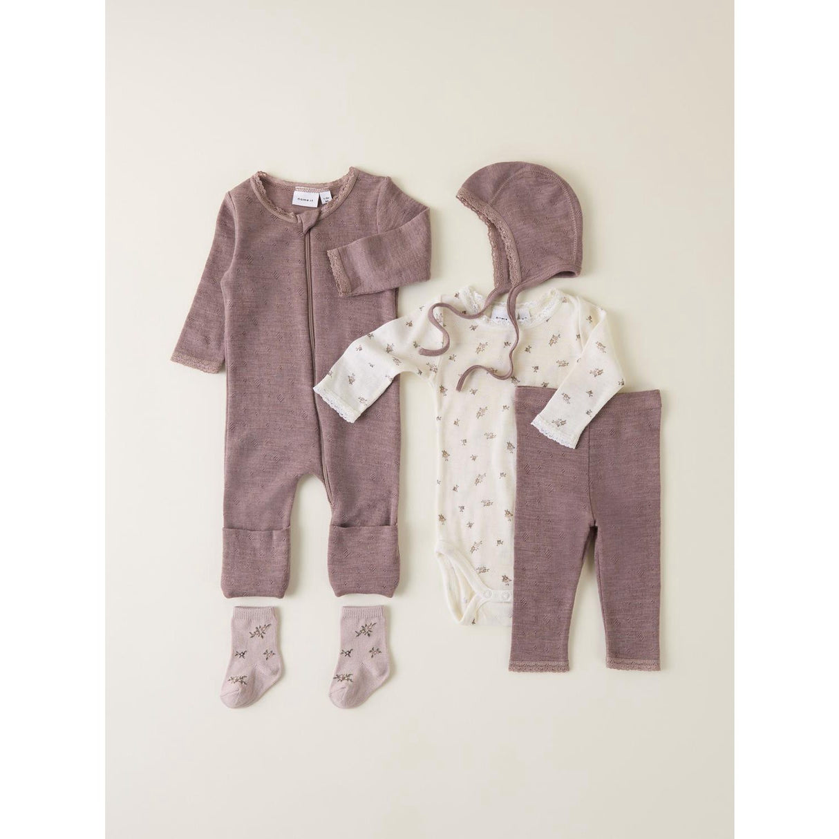 Name It Snow White Small Flowers Nbfwang Ull Needle Ls Body Noos