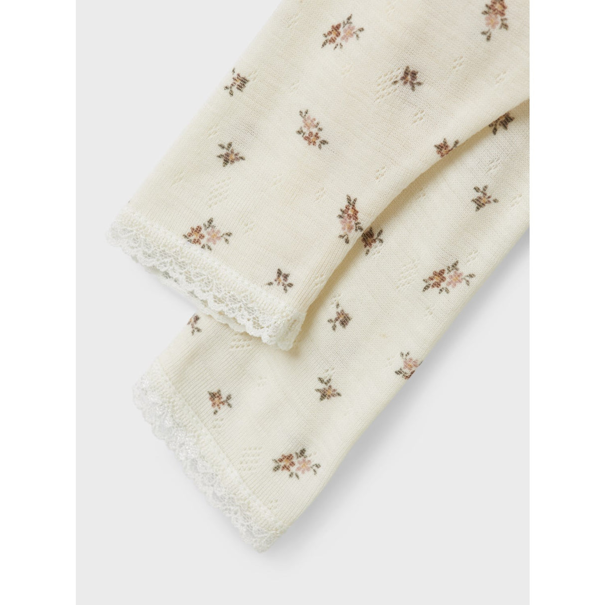 Name It Snow White Small Flowers Nbfwang Ull Needle Leggings Noos