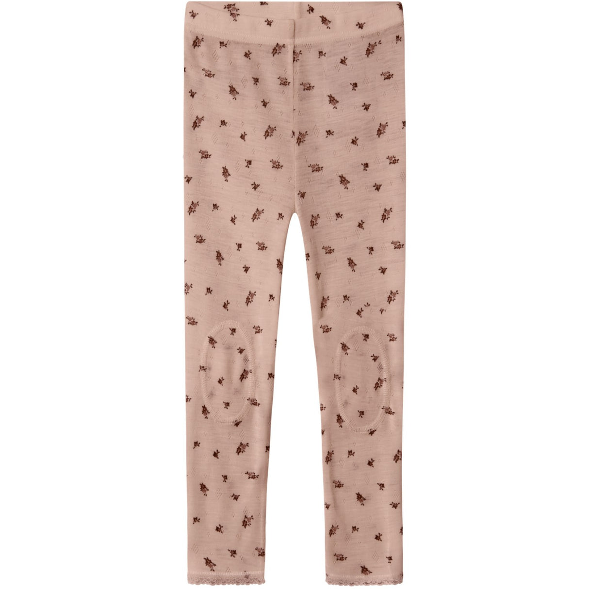 Name It Shadow Gray Small Flowers Nmfwang Ull Needle Leggings Noos