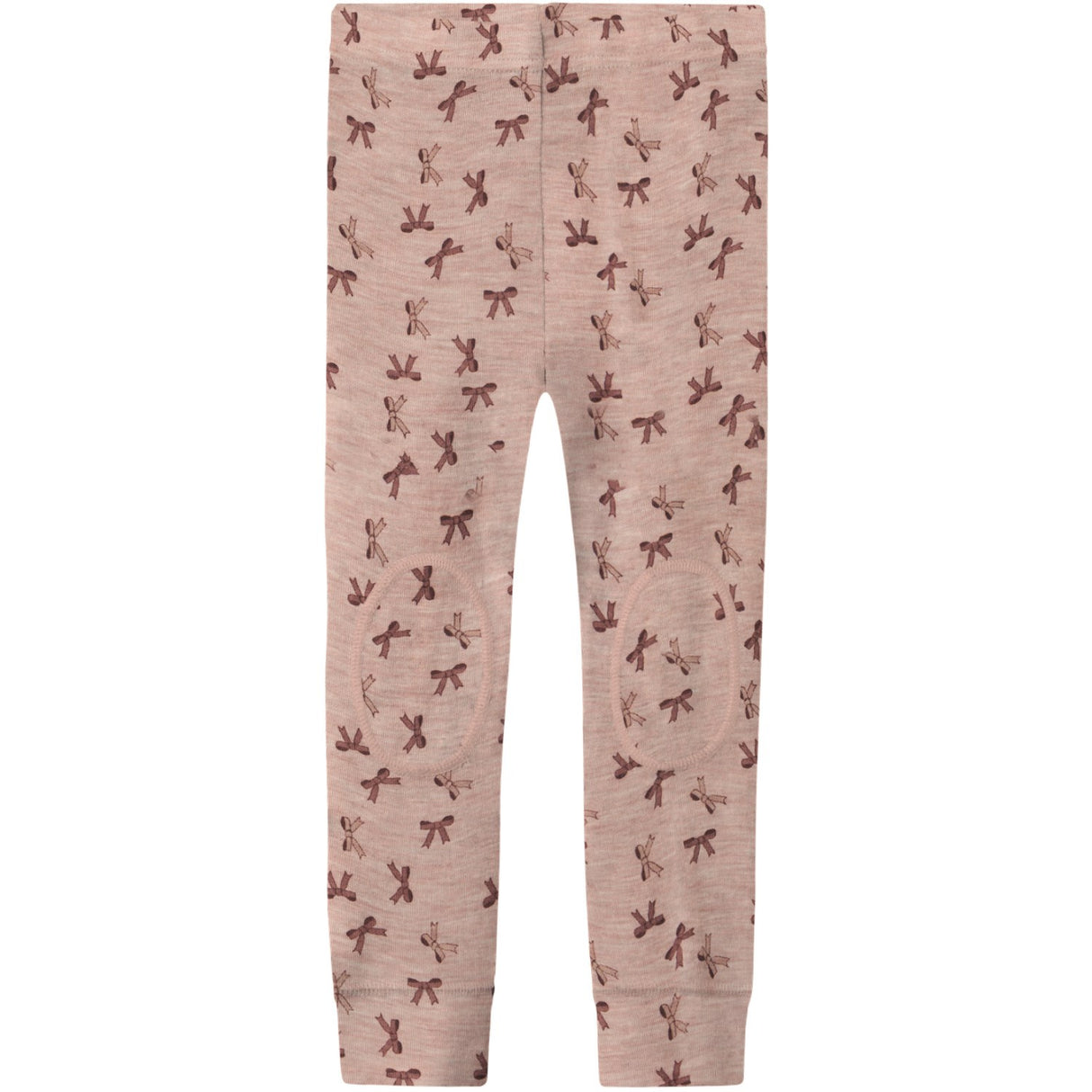 Name It Shadow Gray Bows Nmfwang Ull Rib Leggings Aop