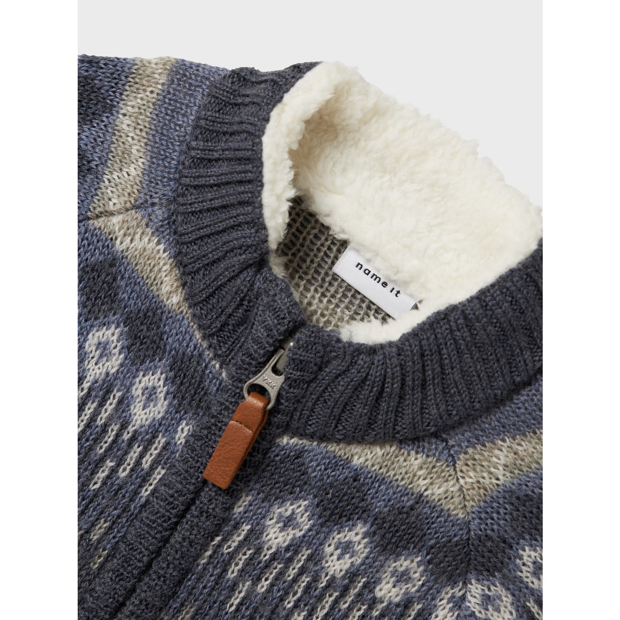 Name It Ombre Blue Iceland Nmmwriss Ull Ls Strikk Card