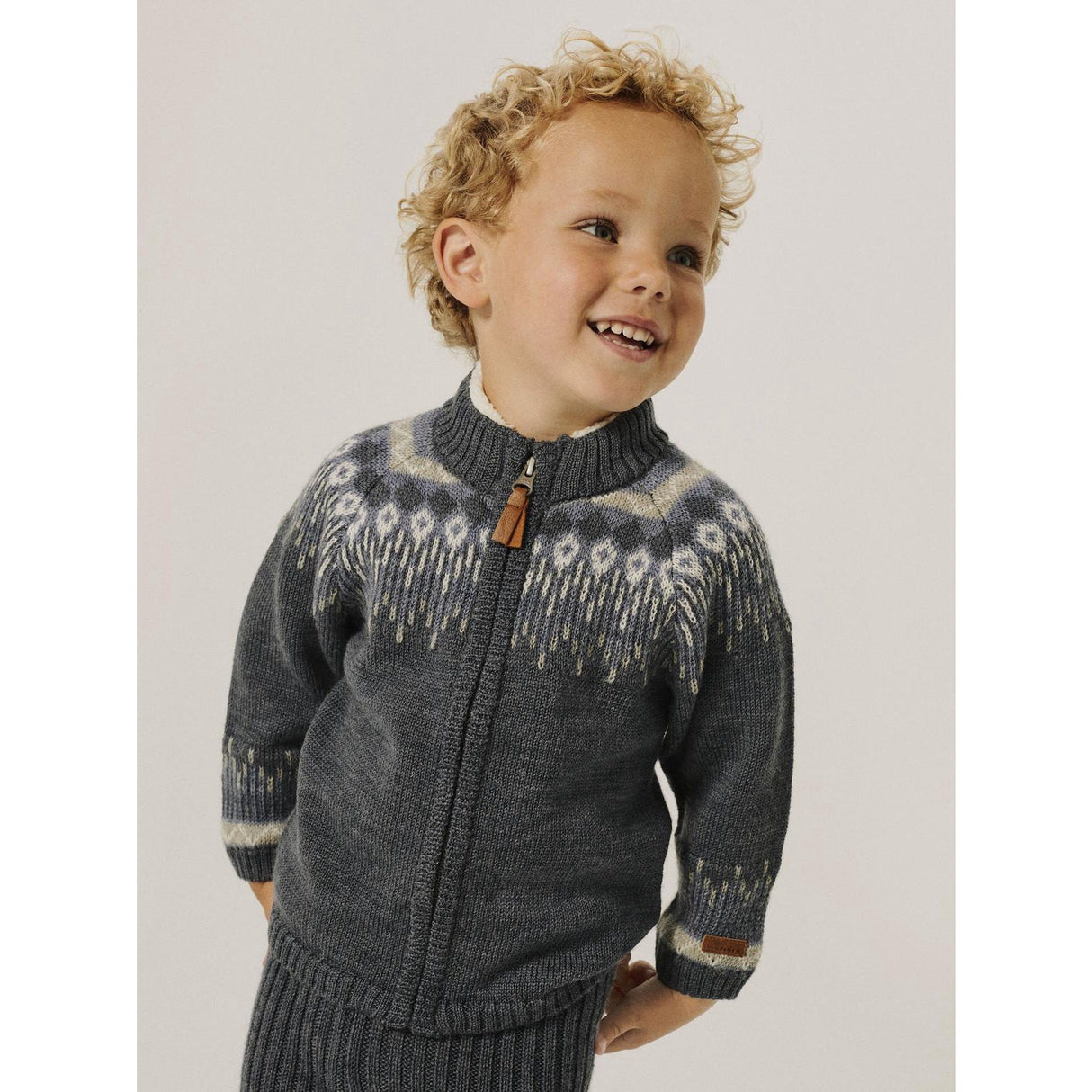 Name It Ombre Blue Iceland Nmmwriss Ull Ls Strikk Card