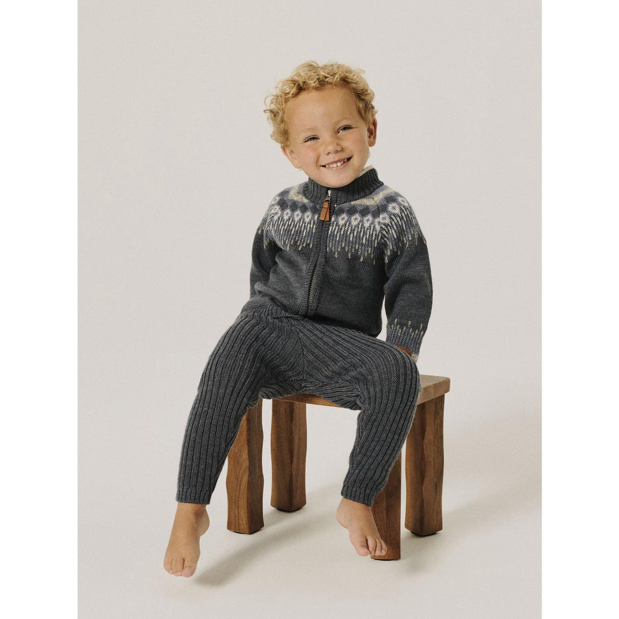 Name It Ombre Blue Iceland Nmmwriss Ull Ls Strikk Card