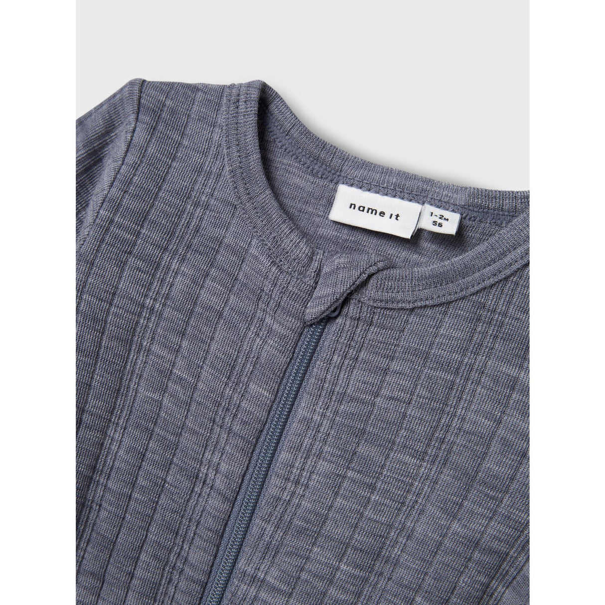 Name It Folkstone Gray Nbmwang Ull Needle Natt Drakt Solid Noos