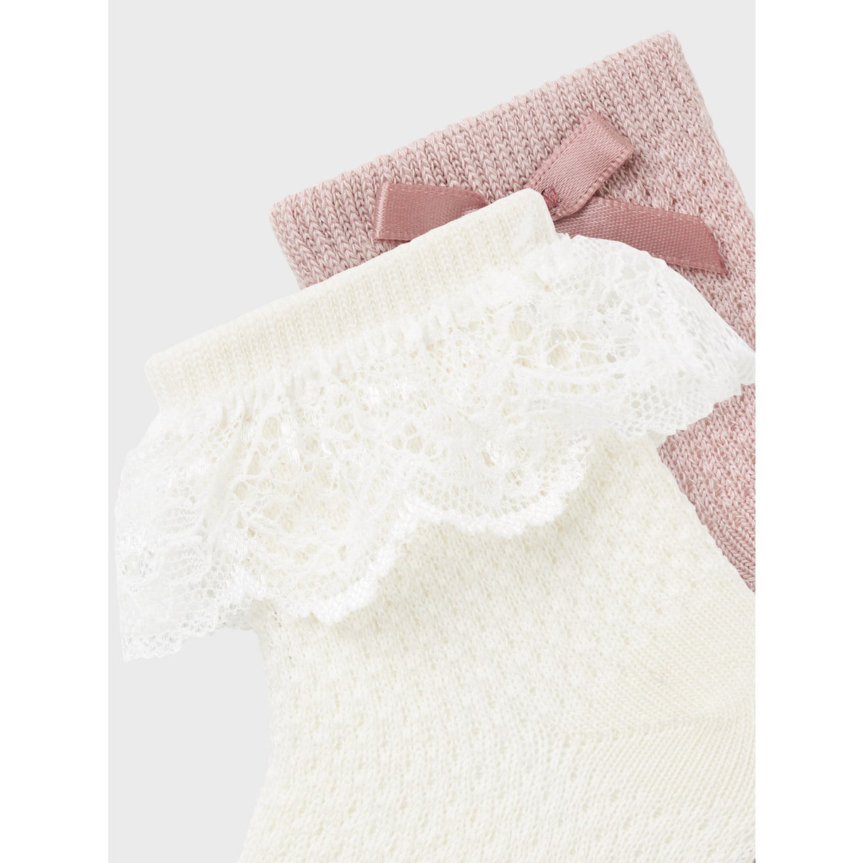 Name It Shadow Gray Nbfwakma Wo/Bl Structure 2P Strømper