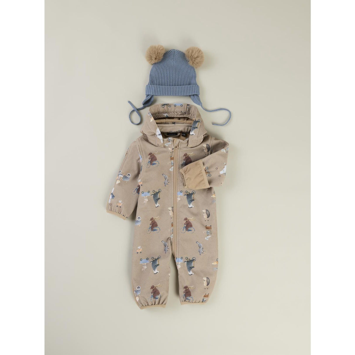 Name It Silver Mink Go Nbnalfa08 Softshell Drakt Aop Fo