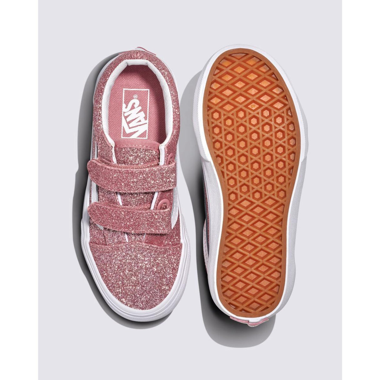 VANS Rose Gold Old Skool V Glitter