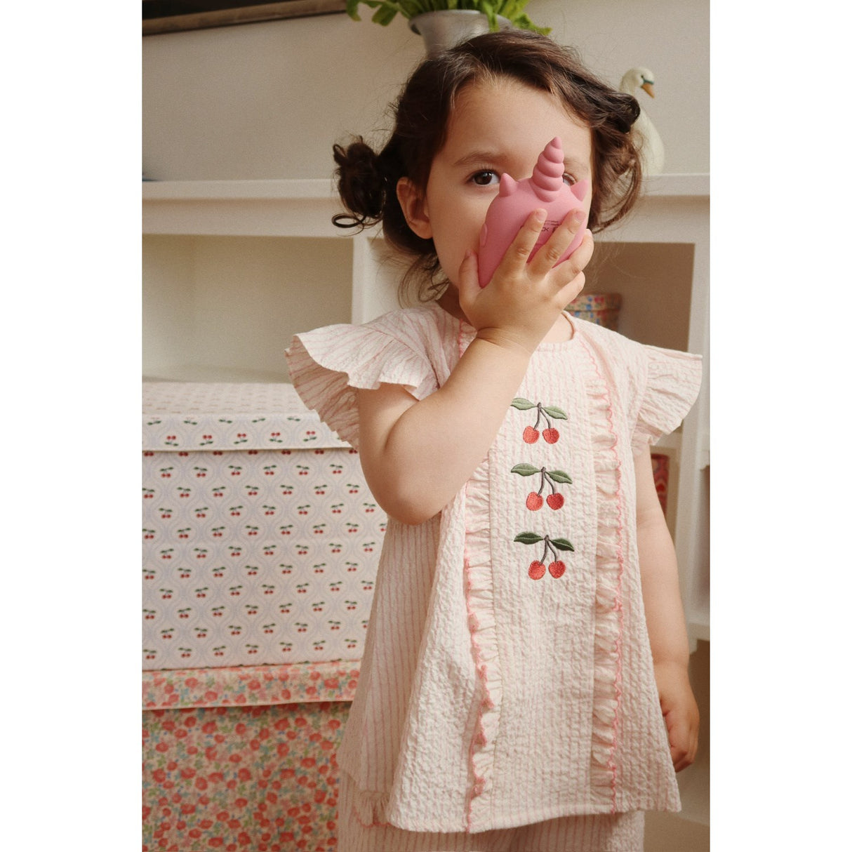 Konges Sløjd Cherry Motif Small Oppbevaringskurv