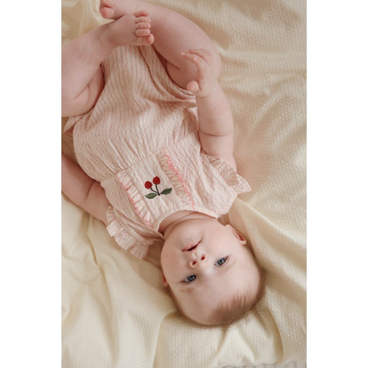 Konges Sløjd Peony Stripe Ellie Frill Romper Gots