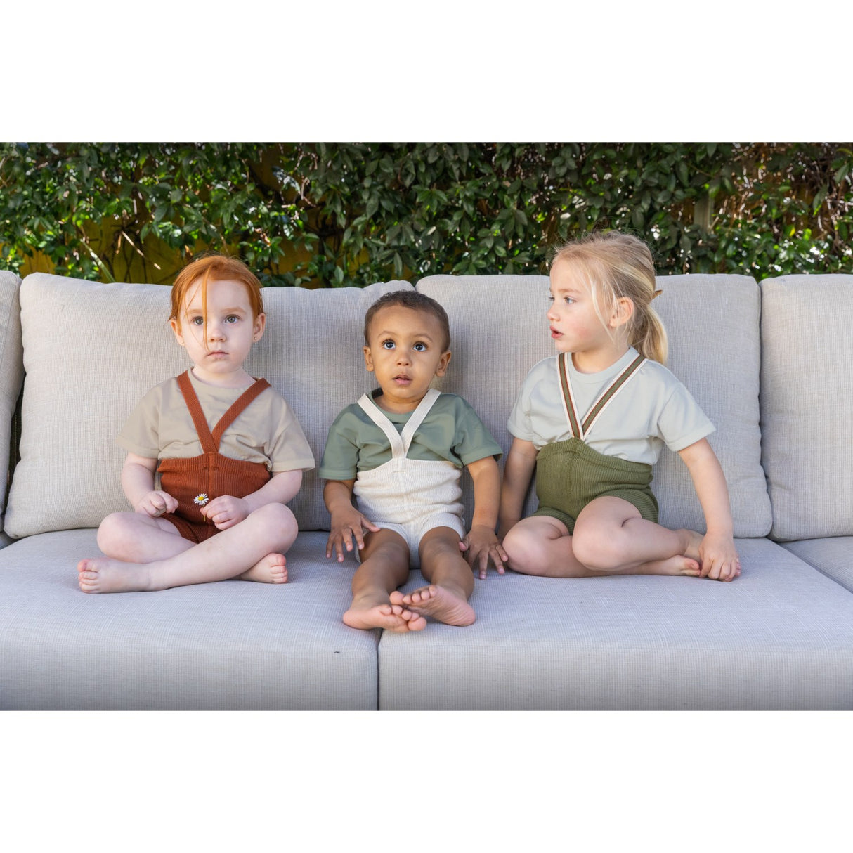 Silly Silas Olive Striped Shorty Tights Med Seler