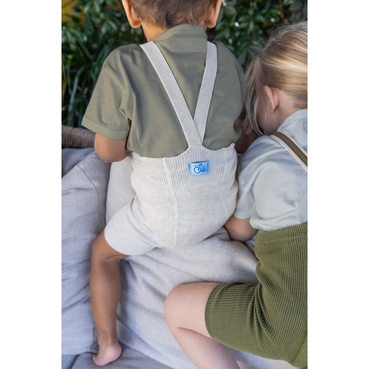 Silly Silas Olive Striped Shorty Tights Med Seler