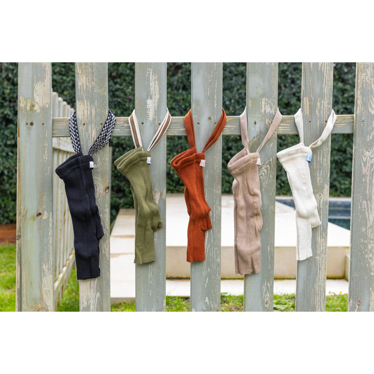 Silly Silas Olive Striped Shorty Tights Med Seler