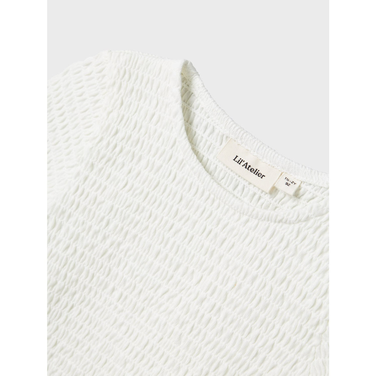 Lil'Atelier Coconut Milk Nmfjacoba Ss Kort Slim Topp Lil