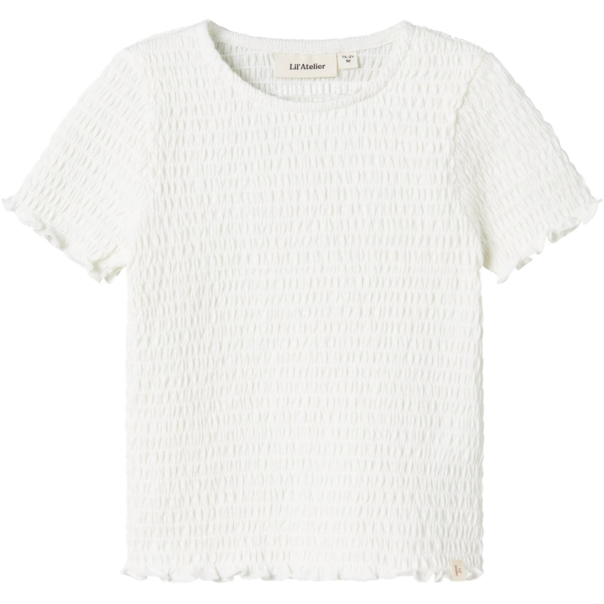 Lil'Atelier Coconut Milk Nmfjacoba Ss Kort Slim Topp Lil