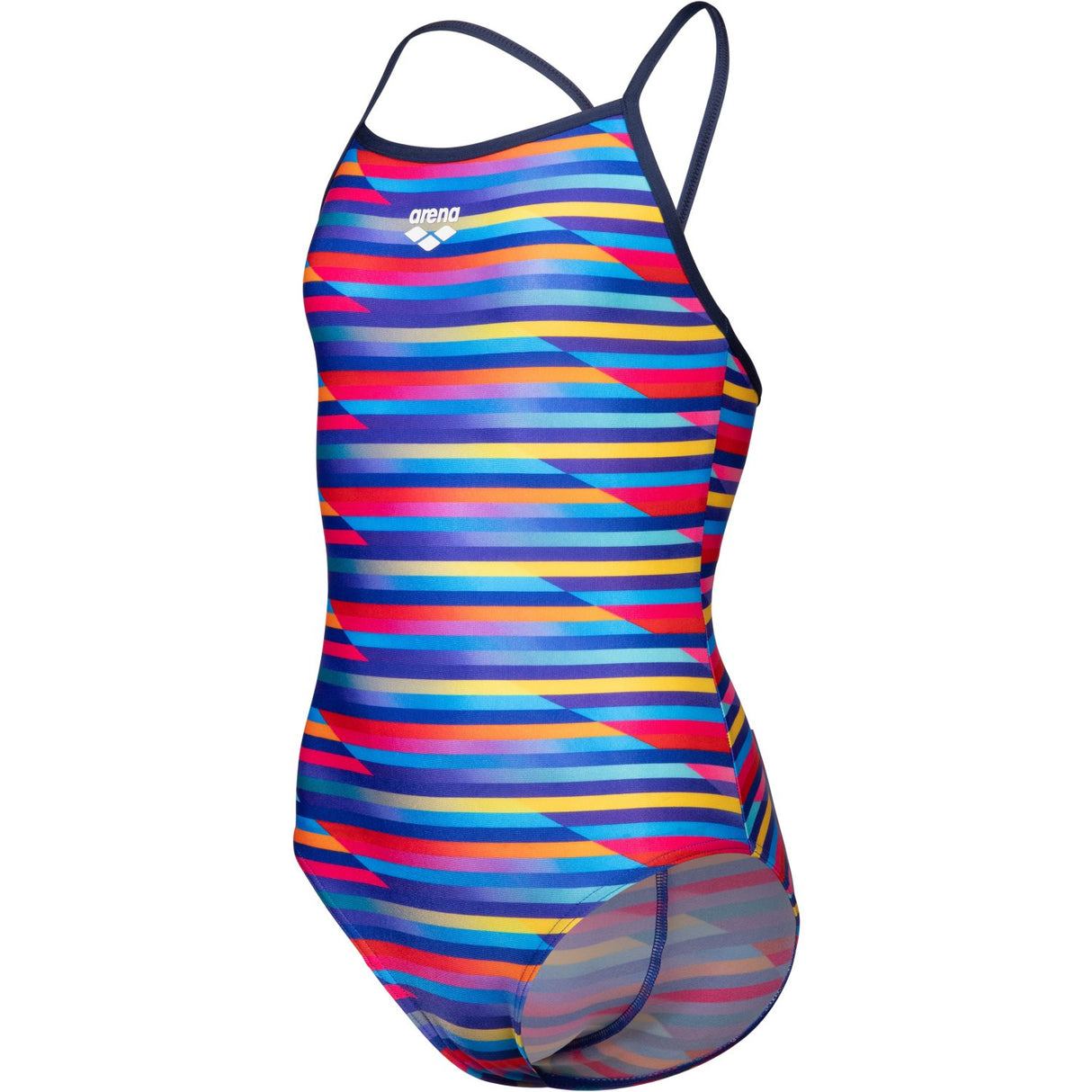 Arena Multi Girl'S Arena Racing Stripe Badedrakt Lightdrop Back