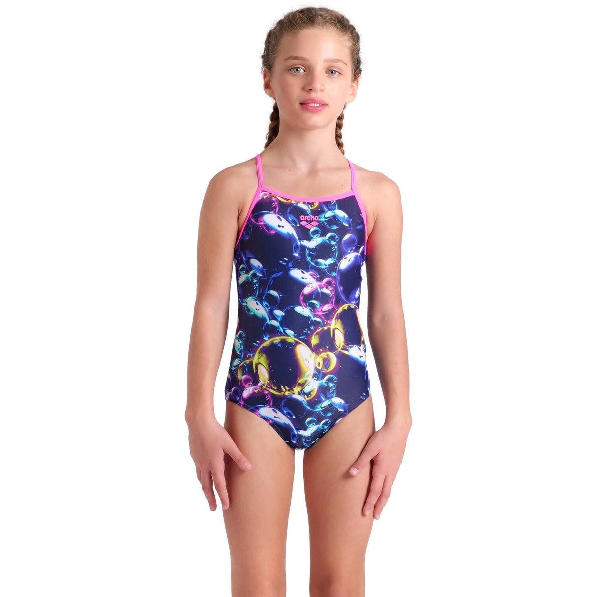 Arena Multi Girl'S Arena Soap Bubbles Badedrakt Light Drop Back