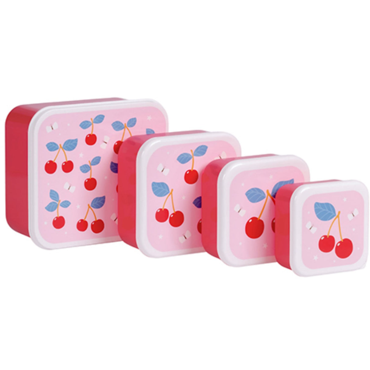 A Little Lovely Company Cherries Lunch & Snack Box Set
