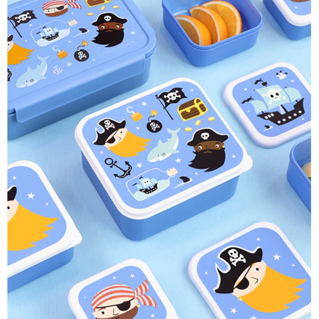A Little Lovely Company Pirates Lunch & Snack Box Set