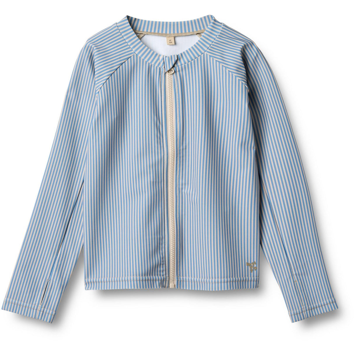 Wheat Blue Swim Stripe Swim T-Skjorte L/S Zip Ada