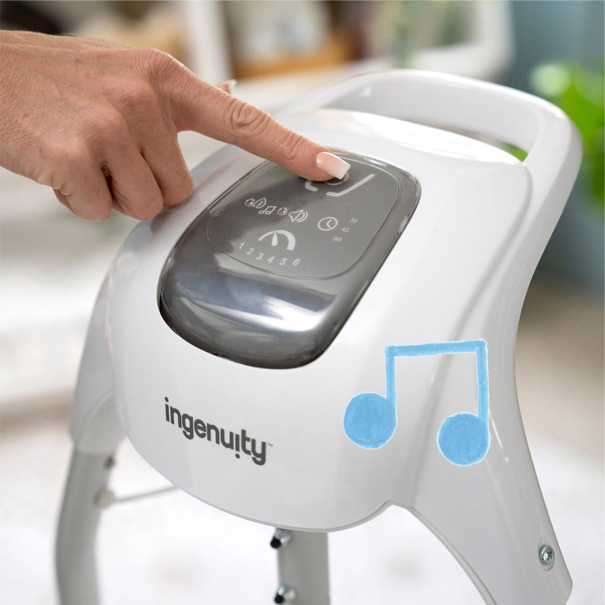 Ingenuity Grey Simplecomfort™ Compact Soothing Swing & Rocker™ - Raylan™