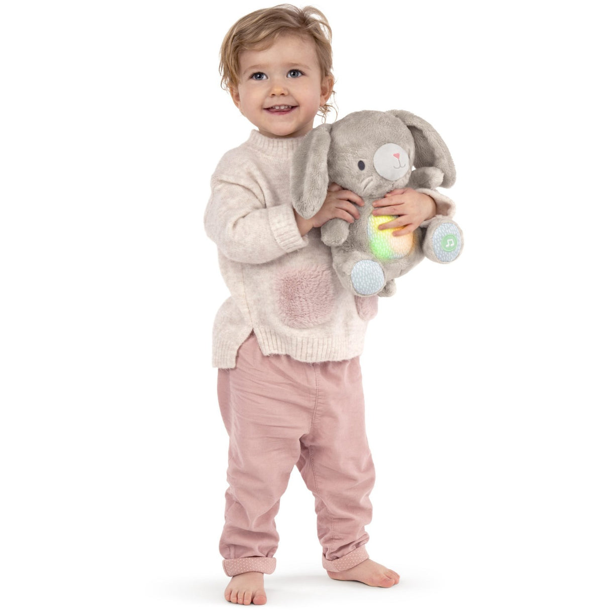 Ingenuity Grey Heart To Hugs™ Sylvi™ Kaninbamse Med Hjertelyd Og Lys