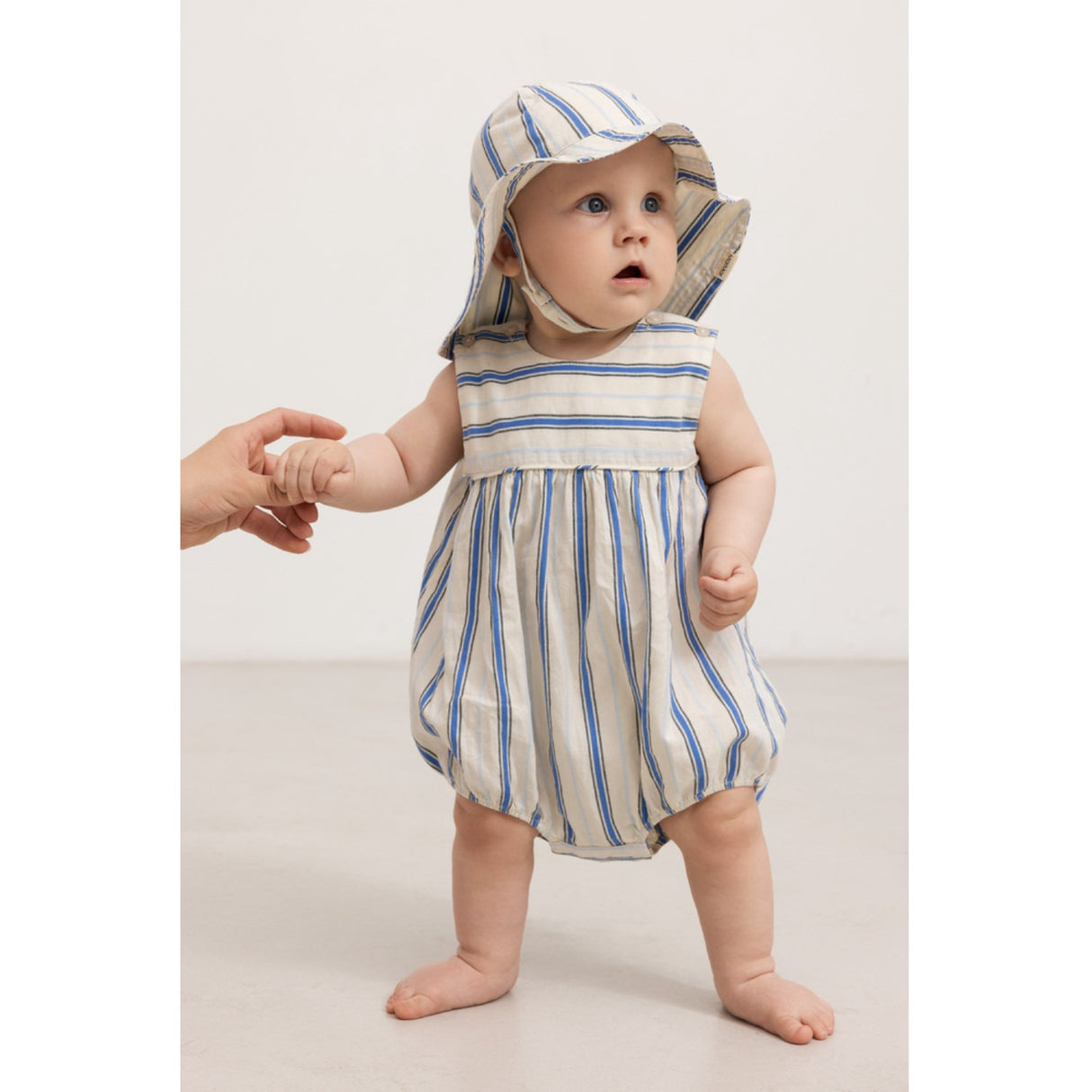 MarMar Cotton Stripes Chambray Stripe Alba Baby Long Summer Lue