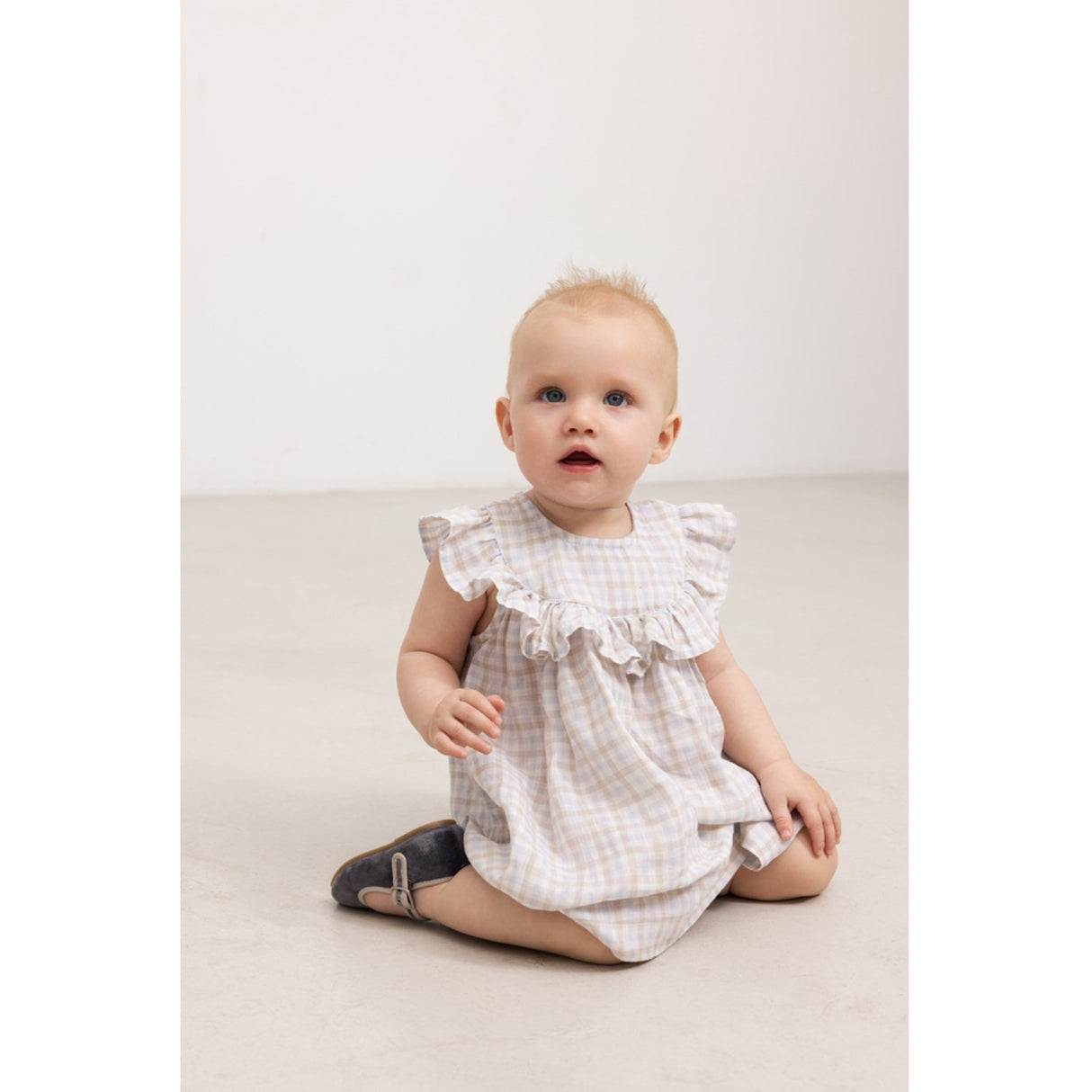 MarMar Fine Linen Summer Check Drine SS Kjole