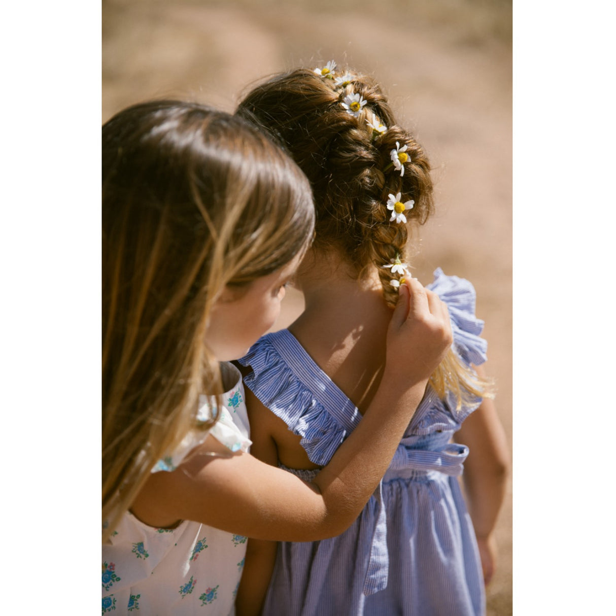 MarMar Fine Cotton Navy Stripe Danita Frill Kjole