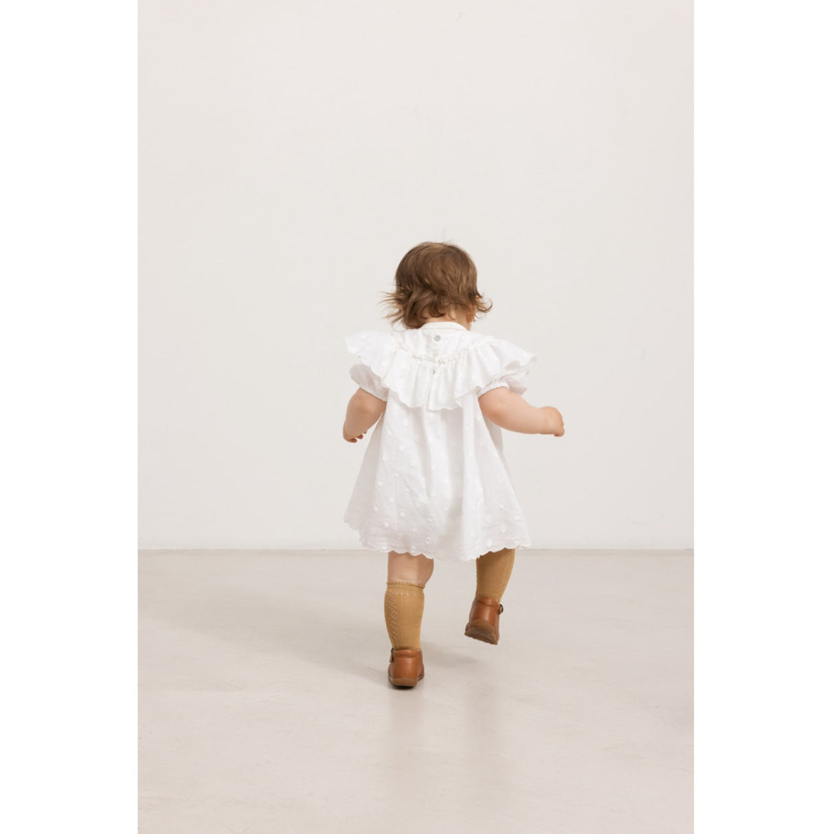 MarMar Dobby Dots Gentle White Delsa B Kjole