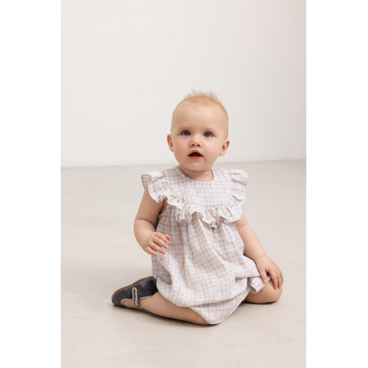 MarMar Fine Linen Summer Check Drine SS Kjole