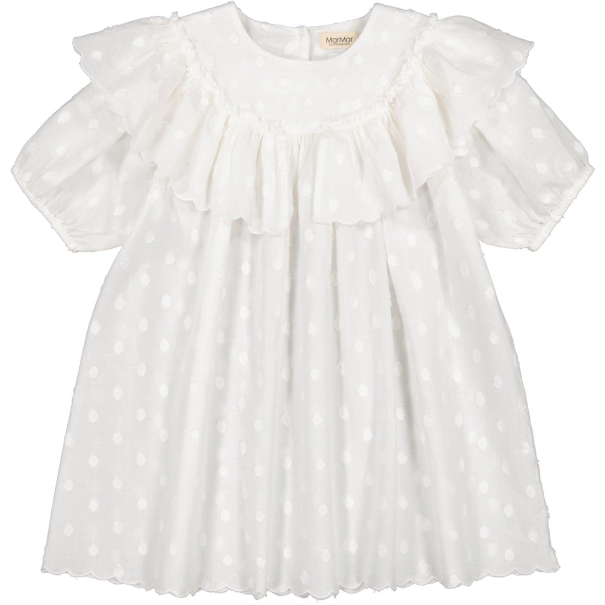 MarMar Dobby Dots Gentle White Delsa Kjole