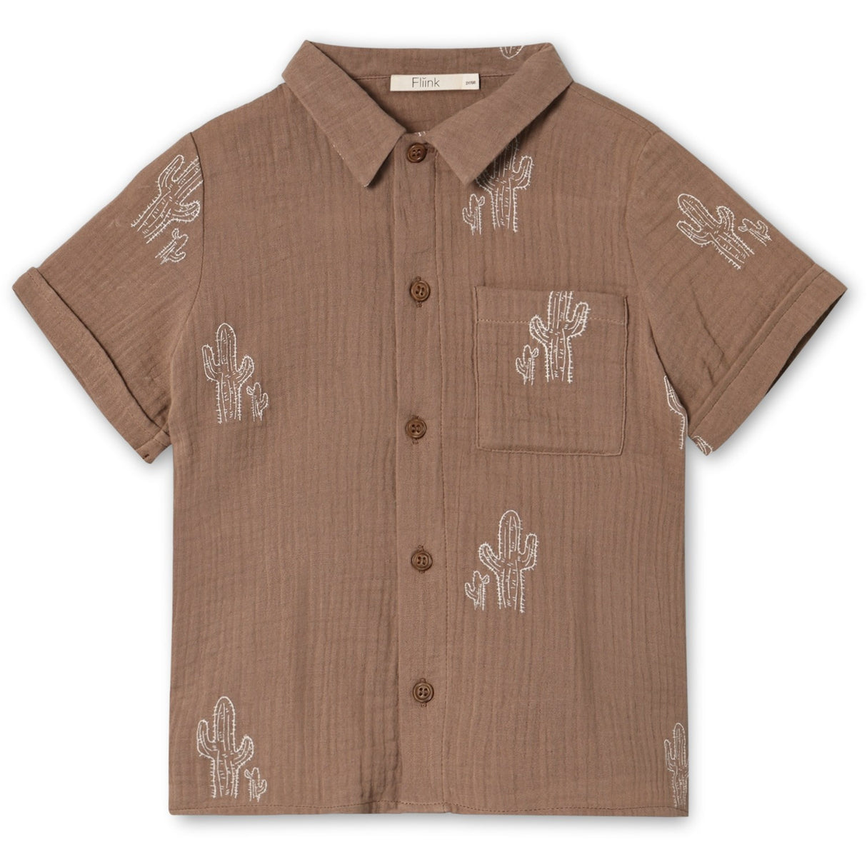 Fliink Pine Bark Cactus Aop Hello Shirt