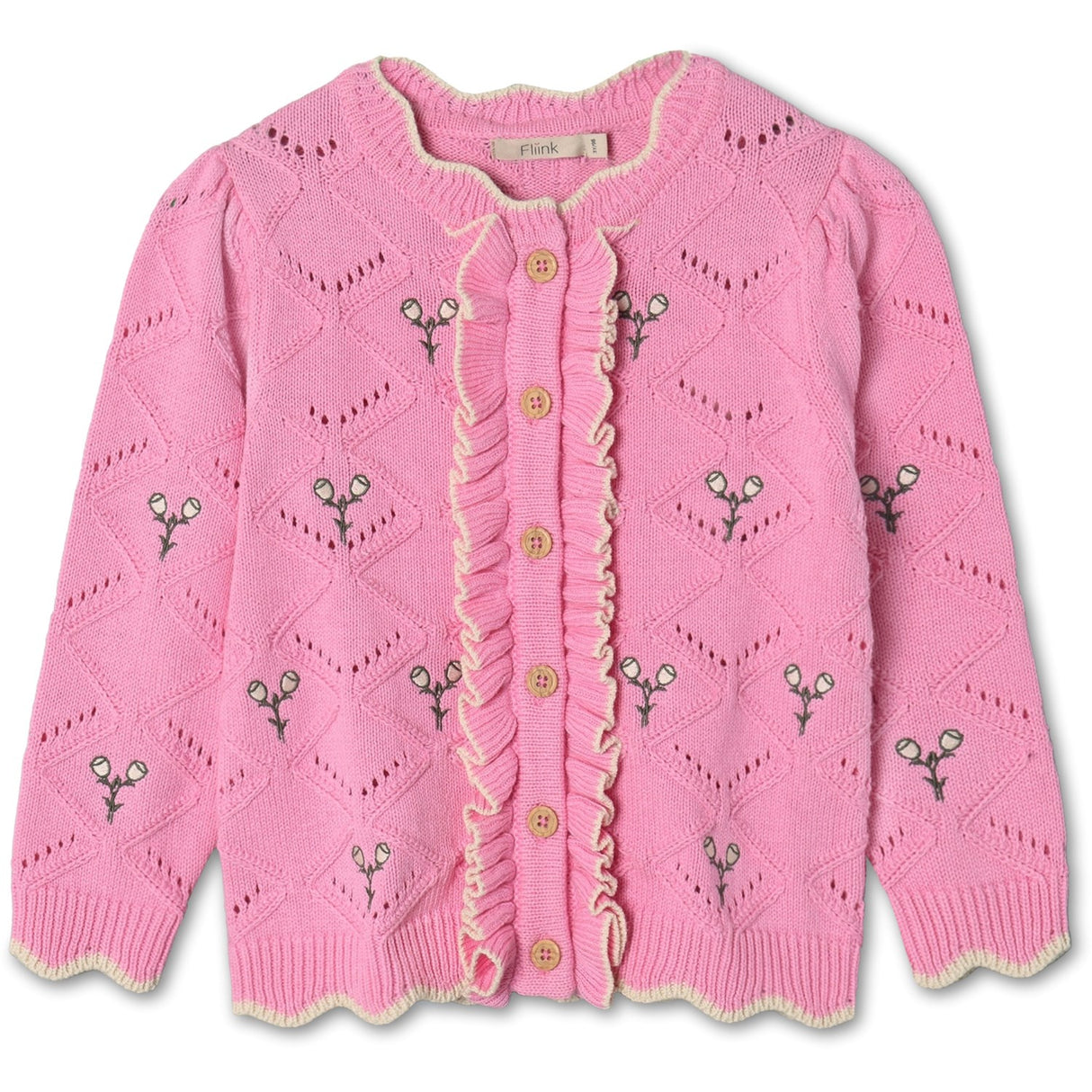 Fliink Begonia Pink Mela Flower Cardigan