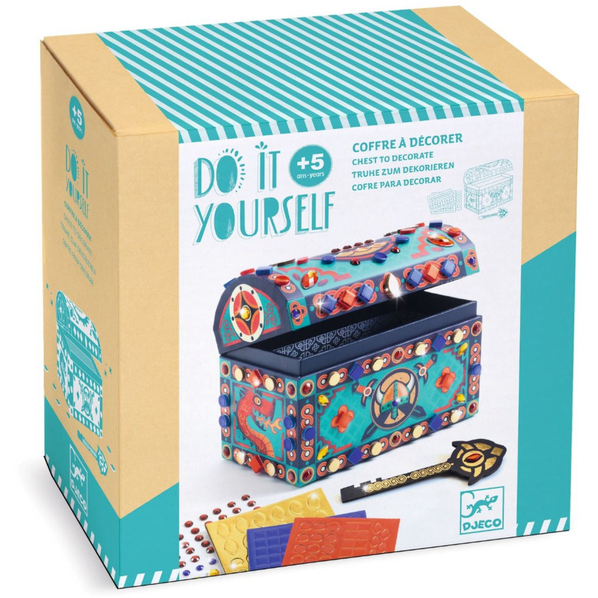 Djeco DIY - Skattekiste, dyrebare skatter