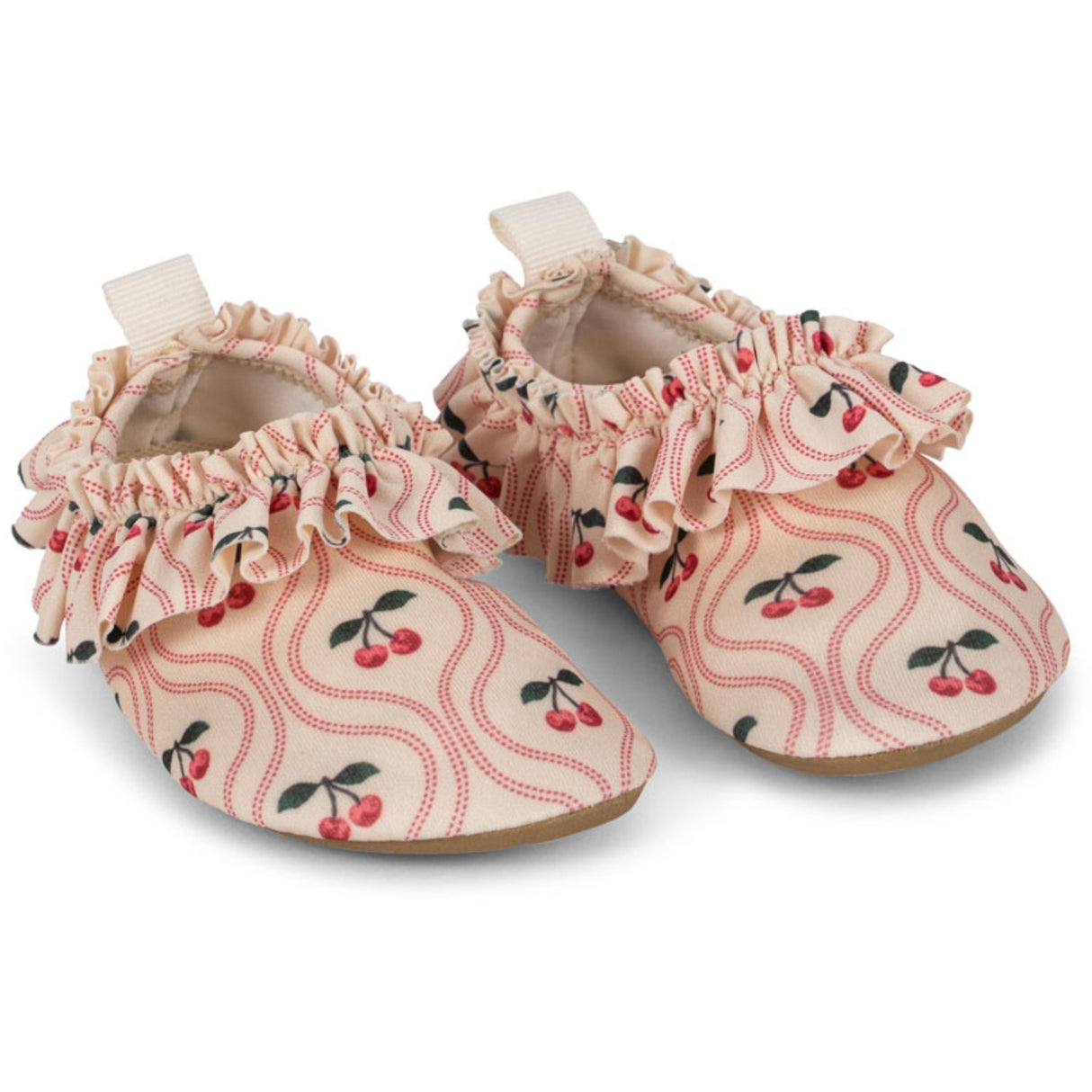Konges Sløjd Cherry Pink Motif Merle Frill Badesko