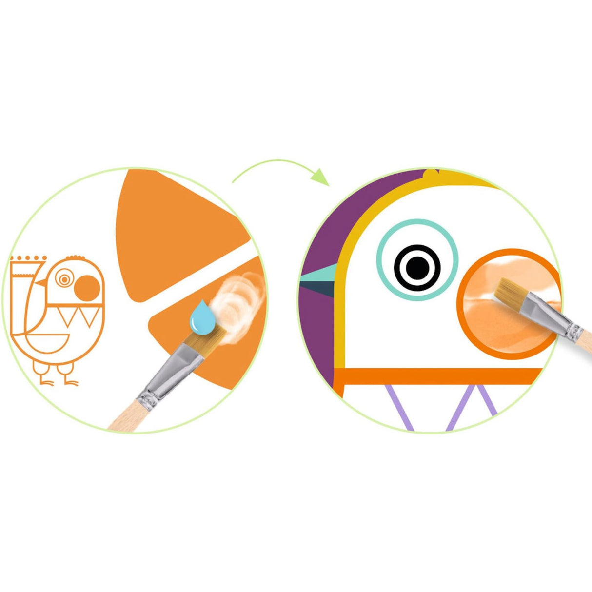 Djeco kreativt maleri, lubne kinn