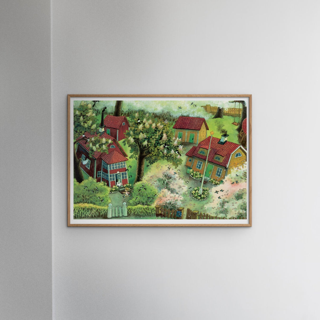 Poster & Frame Astrid Lindgren - Running In The Garden - Lotta On Troublemaker Street