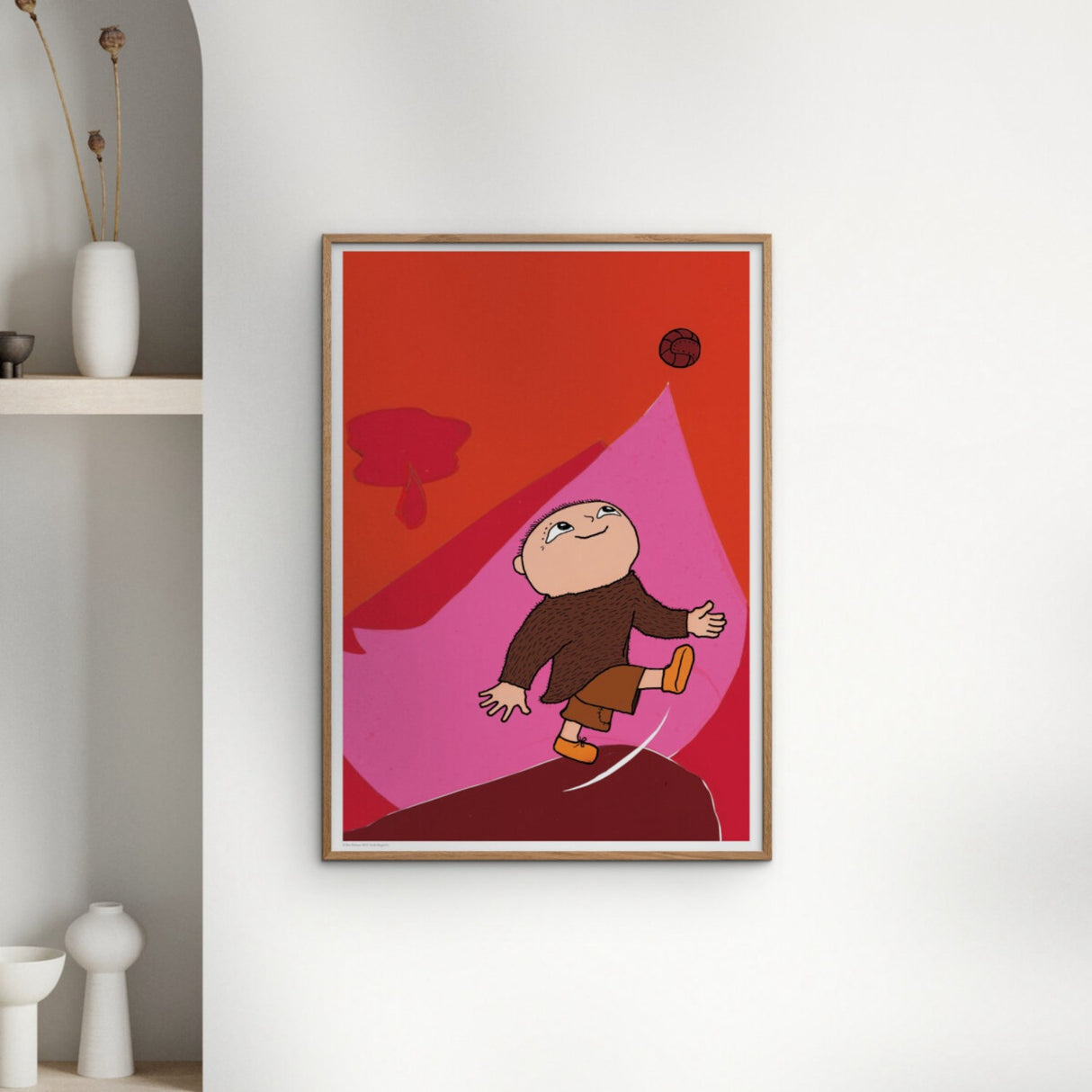 Poster & Frame Alfons Åberg - Alfons Og Uhyret - Alfons Spiller Bold