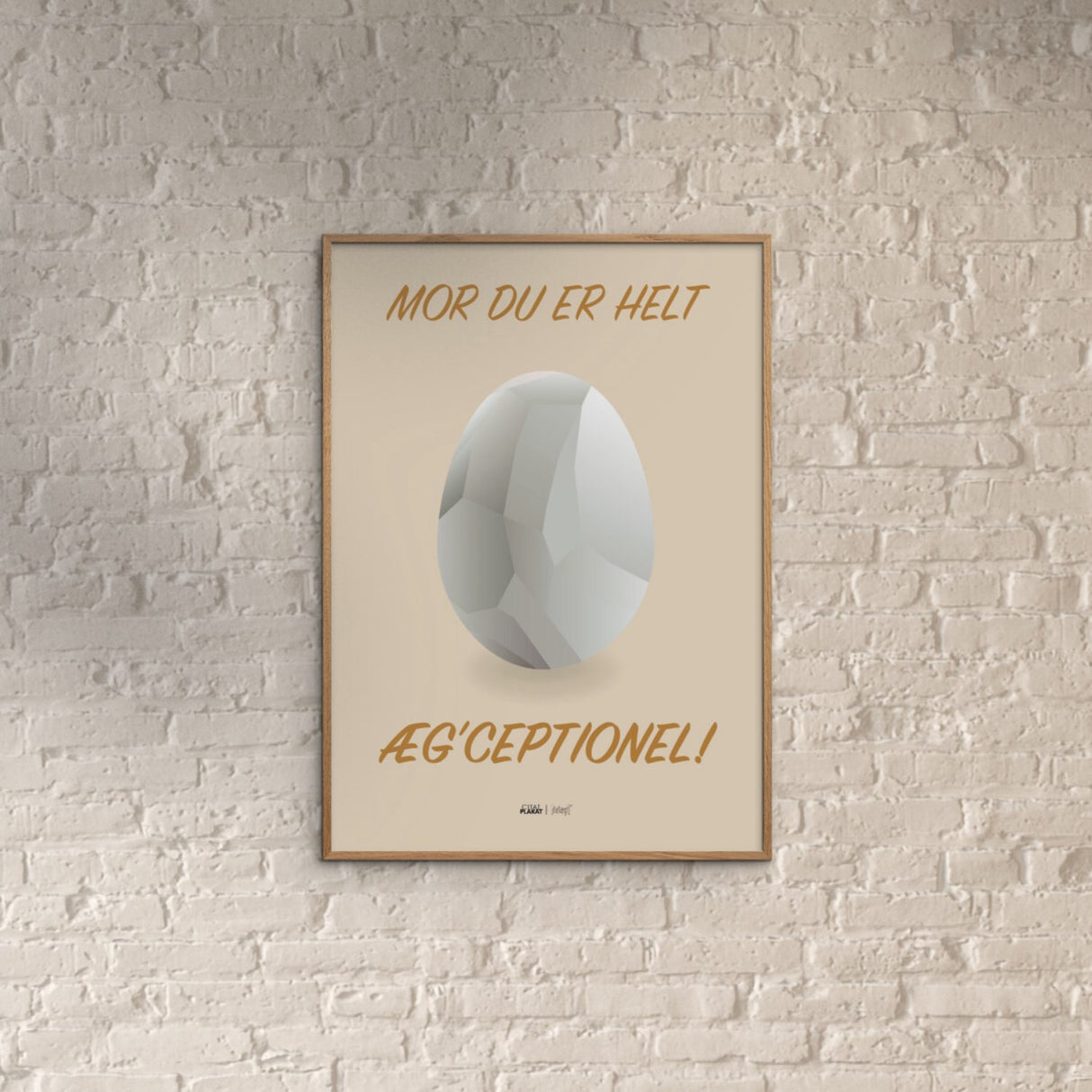 Poster & Frame Citatplakat - Du Er Æg'ceptionel