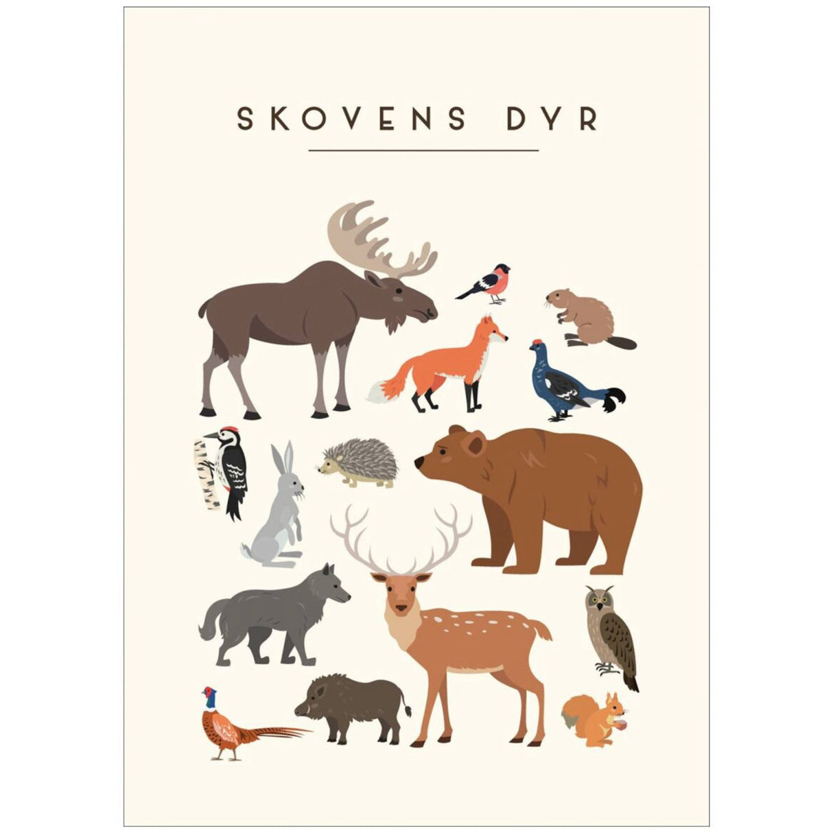 Poster & Frame Citatplakat - Skovens Dyr – Børneplakat