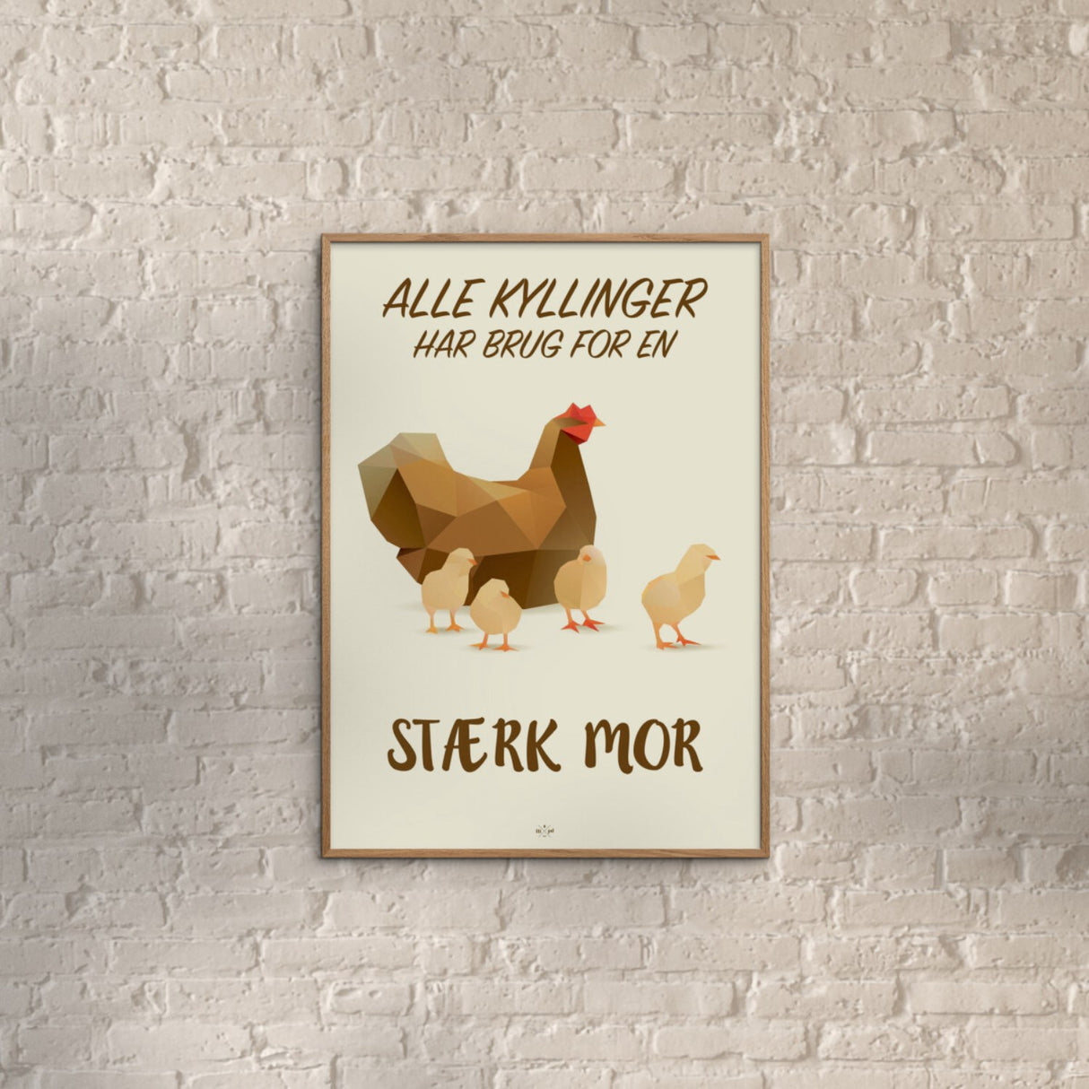 Poster & Frame Citatplakat - Stærk Mor