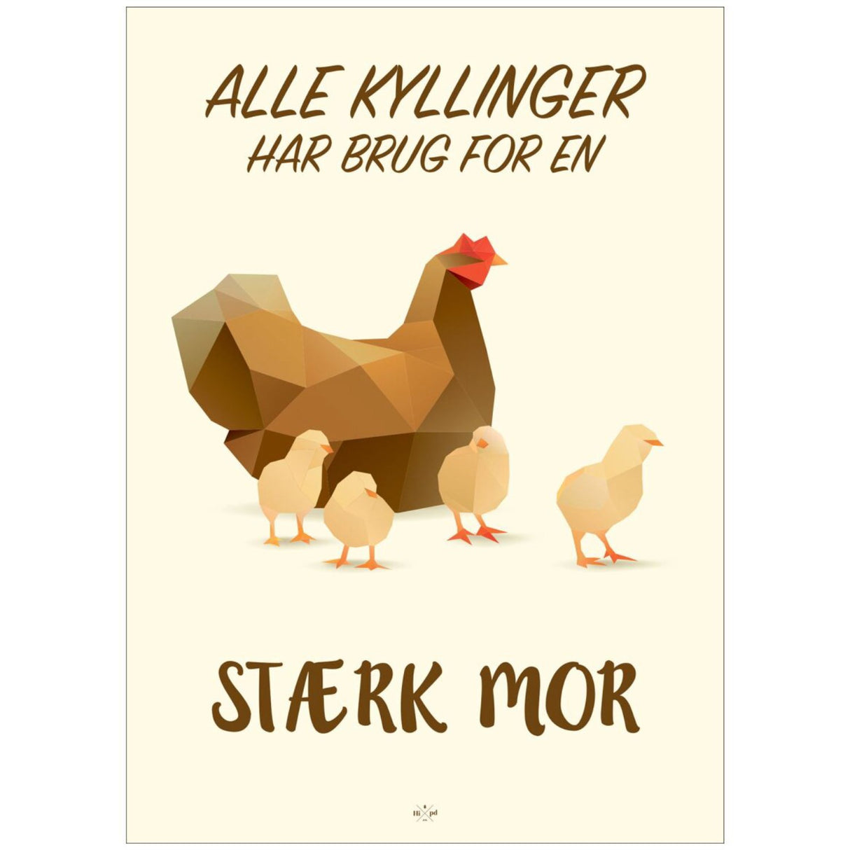 Poster & Frame Citatplakat - Stærk Mor