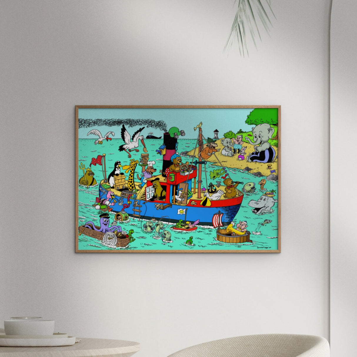 Poster & Frame Rasmus Klump - Fiskekutter