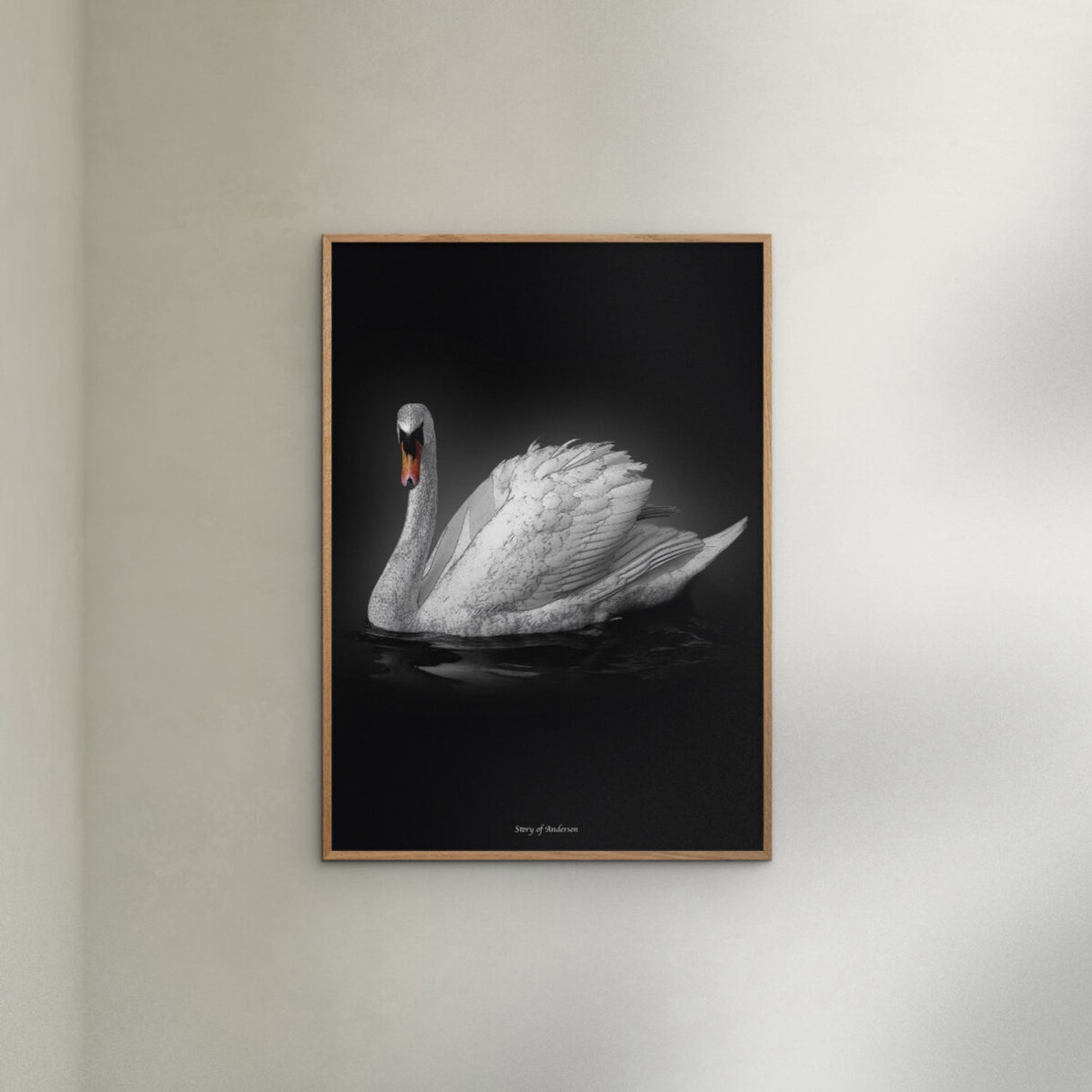 Poster & Frame Story Of Andersen - Den Grimme Ælling - Hvid/Sort Baggrund