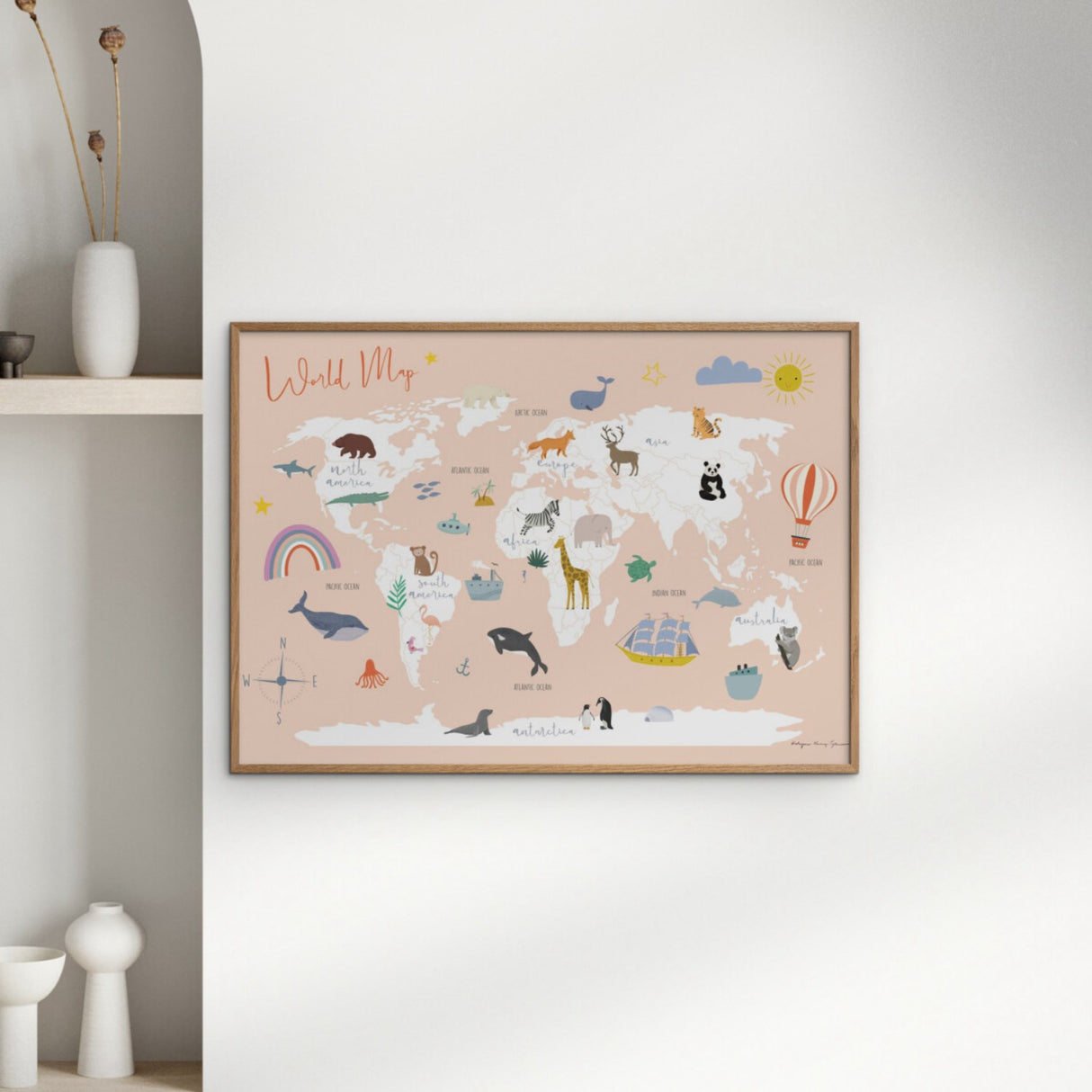 Poster & Frame Wild Apple - Explore The World Map