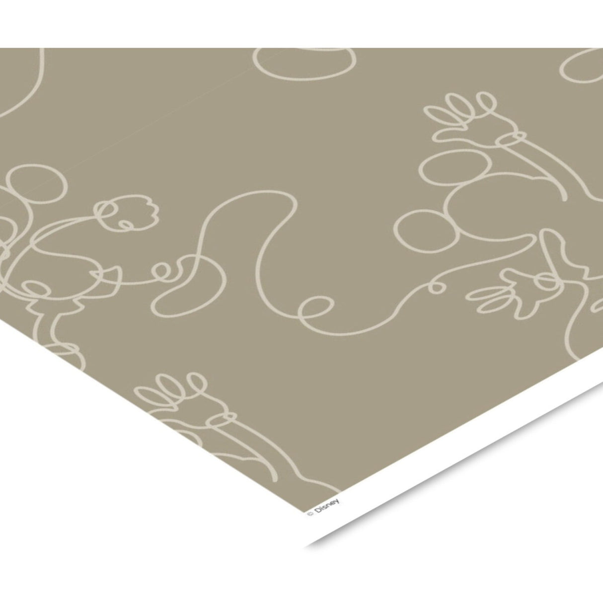 Poster & Frame Disney - Green & White Mickey Outline