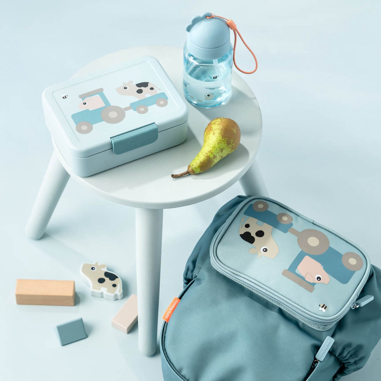 DonebyDeer Blue Matboks Med Opdeler Tiny Farm