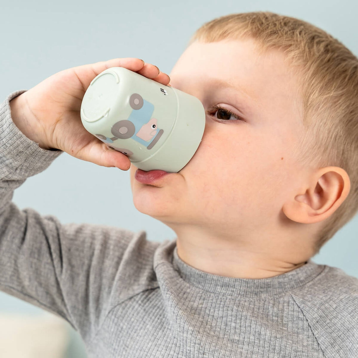 DonebyDeer Green Foodie Spisestue Sett Med Sugekop Tiny Farm