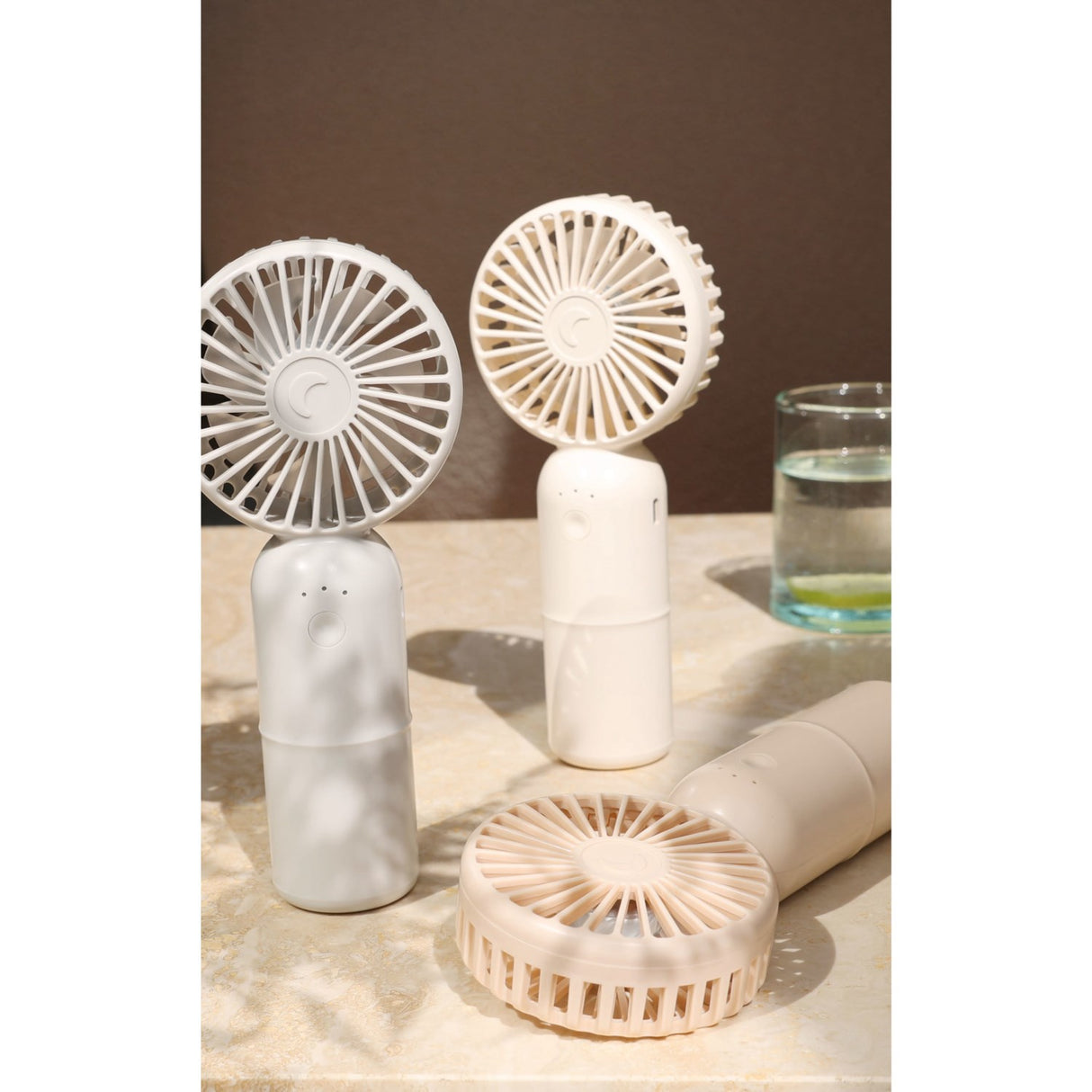 Moonboon Cream White Mini Fan