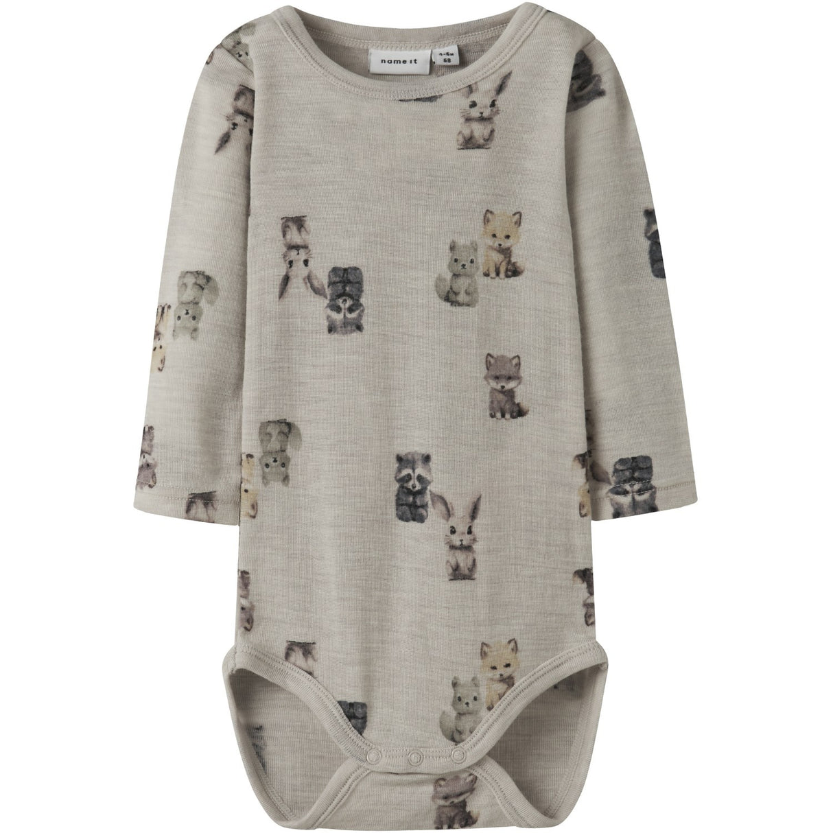 Name It Nacreous Cloud Forest Animals Nbmwang Ull Rib Ls Body Aop
